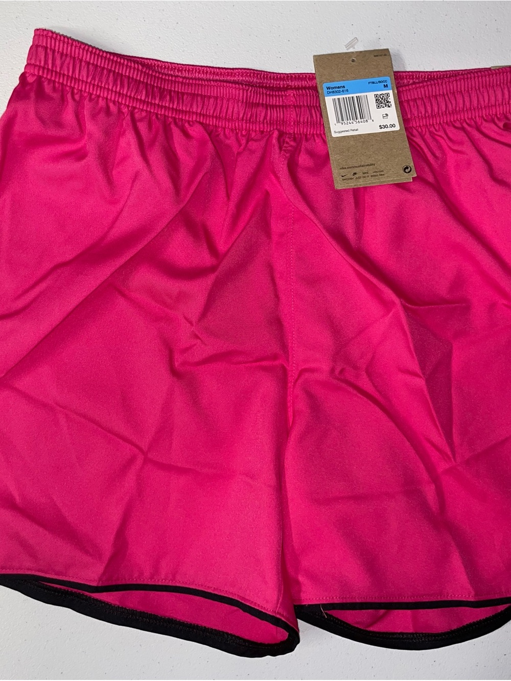 Nike: Women’s Pink/Black Athletic Basketball Shorts (Medium)